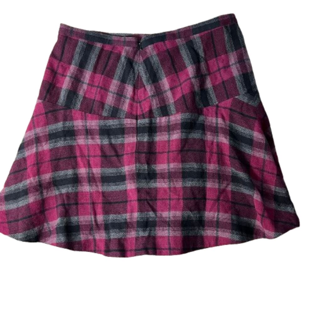 Burberry Brit Plaid Wool Mix Mini Skirt Size 8